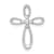 Rhodium Over 10k White Gold Diamond Cross Chain Slide Pendant