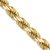 14k Yellow Gold 8mm Solid Diamond-Cut Rope 24 Inch Chain
