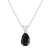 12x8mm Pear Shape Black Onyx With Diamond Accents Rhodium Over Sterling
Silver Pendant with Chain