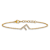 14k Yellow Gold Diamond Sideways Letter F Bracelet