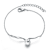 Pear Shape Freshwater Pearl Ribbon Cable Bracelet In Sterling Silver