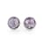 Purple Round Amethyst Sterling Silver Stud Earrings 5ctw