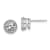 Rhodium Over 14K White Gold Round Beaded Bezel G H I True Light
Moissanite Earrings