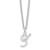 Rhodium Over Sterling Silver Letter Z  Initial Necklace