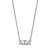 Rhodium Over Sterling Silver LogoArt Alpha Sigma Alpha Medium Pendant Necklace