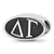 Sterling Silver LogoArt Delta Gama Oval Greek Letters Bead
