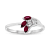 0.28ctw Ruby and Diamond Ring in 14k White Gold