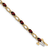14k Yellow Gold and 14k White Gold Diamond and Garnet Bracelet