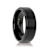 ORION Flat Black Tungsten Ring with Brushed Raised Center and Polished
Step Edges 8mm