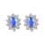 1.00ctw Tanzanite and Diamond Earrings in 14k White Gold
