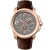 Jivago Men's Gliese Gray Dial, Brown Leather Strap Watch