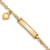 14k Yellow Gold Children's Heart Dangle Mariner Link ID Bracelet