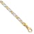 10k Yellow Gold and 10k White Gold 4.8mm Hand Polished Fancy Link Bracelet