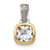 Rhodium Over Sterling Silver with 14k Accent White Topaz Pendant