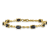 14k Yellow Gold and Rhodium Over 14k Yellow Gold Diamond and Sapphire Bracelet
