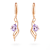 Purple Amethyst 14K Rose Gold Over Sterling Silver Pear Drop Earrings