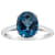 10x8mm Oval London Blue Topaz Rhodium Over Sterling Silver Ring