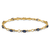 14k Yellow Gold and Rhodium Over 14k Yellow Gold Completed Open-Link
Diamond and Sapphire Bracelet