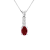 0.59ctw Ruby and Diamond Pendant in 14k White Gold