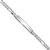 Rhodium Over 14k White Gold Figaro Link ID Bracelet