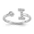 Rhodium Over 14K White Gold Lab Grown Diamond VS/SI GH, Initial I
Adjustable Ring