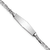 Rhodium Over 14k White Gold Soft Diamond Shape Mariner Link ID Bracelet