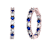 Sapphire Blue Cubic Zirconia, 18K Rose Gold Plated Over Brass Inside Out
Hoop Earrings 6.9ctw