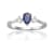 Blue Sapphire with White Sapphire Accents Sterling Silver Ring, 0.67ctw