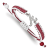 Stainless Steel MLB LogoArt Atlanta Braves Adjustable Cord Bracelet