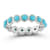 Rachel Zoe Lab-Created Turquoise Eternity Band Ring in Rhodium Over
Sterling Silver