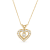 0.60ctw Diamond Heart Pendant with chain in 14k Yellow Gold