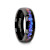 COSMIC Black Tungsten Ring with Crushed Alexandrite and Dark Blue and
Purple Crushed Goldstone 8mm