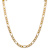 14k Yellow Gold 7.5mm Solid Concave Open Figaro 18 Inch Chain