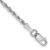 Rhodium Over 10k White Gold 2mm Diamond-Cut Quadruple Rope Link Bracelet