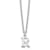 Rhodium Over Sterling Silver Cutout Letter R Initial Necklace