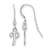 Rhodium Over Sterling Silver MLB LogoArt Philadelphia Phillies Dangle Earrings