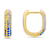 Blue And White Cubic Zirconia 14k Yellow Gold Over Sterling Silver
Earrings 0.42ctw