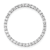 Rhodium Over 10k White Gold 0.76 ctw Diamond Circle Chain Slide Pendant