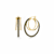 14K Yellow Gold Over Sterling Silver Acrylic Multi-Hoop Earrings in Blackberry