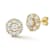 Sterling Statements 14K Yellow Gold Over Sterling Silver CZ Flower Studs