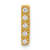 14K Yellow Gold Diamond Letter I Initial Charm
