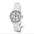 Ladies Charles Hubert Crystal Bezel White Ceramic Watch