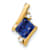 10k Yellow Gold 0.65 ctw Cushion Lab Created Sapphire and Diamond Chain
Slide Pendant