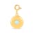 Round Lab Created Opal 18K Yellow Gold Over Sterling Silver Circle Charm
Opal Pendant Charm