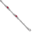 Rhodium Over 14k White Gold Diamond and Ruby Bracelet