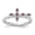 Rhodium Over Sterling Silver Stackable Expressions Cross Rhodolite Ring 0.11ctw