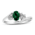 0.35ctw Emerald and Diamond Ring in 14k White Gold