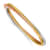 14K Tri-Color Polished 3 Intertwined Slip-on Bangle
