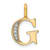 14K Yellow Gold Diamond Letter G Initial Pendant