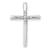 Rhodium Over 10k White Gold Diamond Cross Chain Slide Pendant